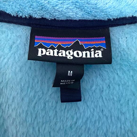 Patagonia Re-Tool Snap-T Polartec Pullover Tubular Blue X-Dye Size M - Picture 7 of 11